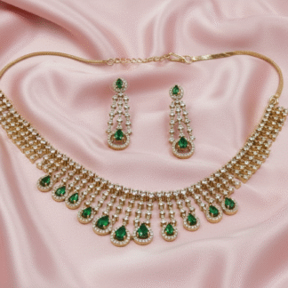 Maharani Emerald & Multi-Strand Pearl Kundan Set