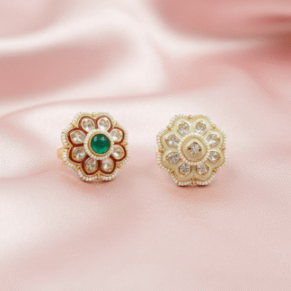 Royal Star Kundan Cocktail Ring